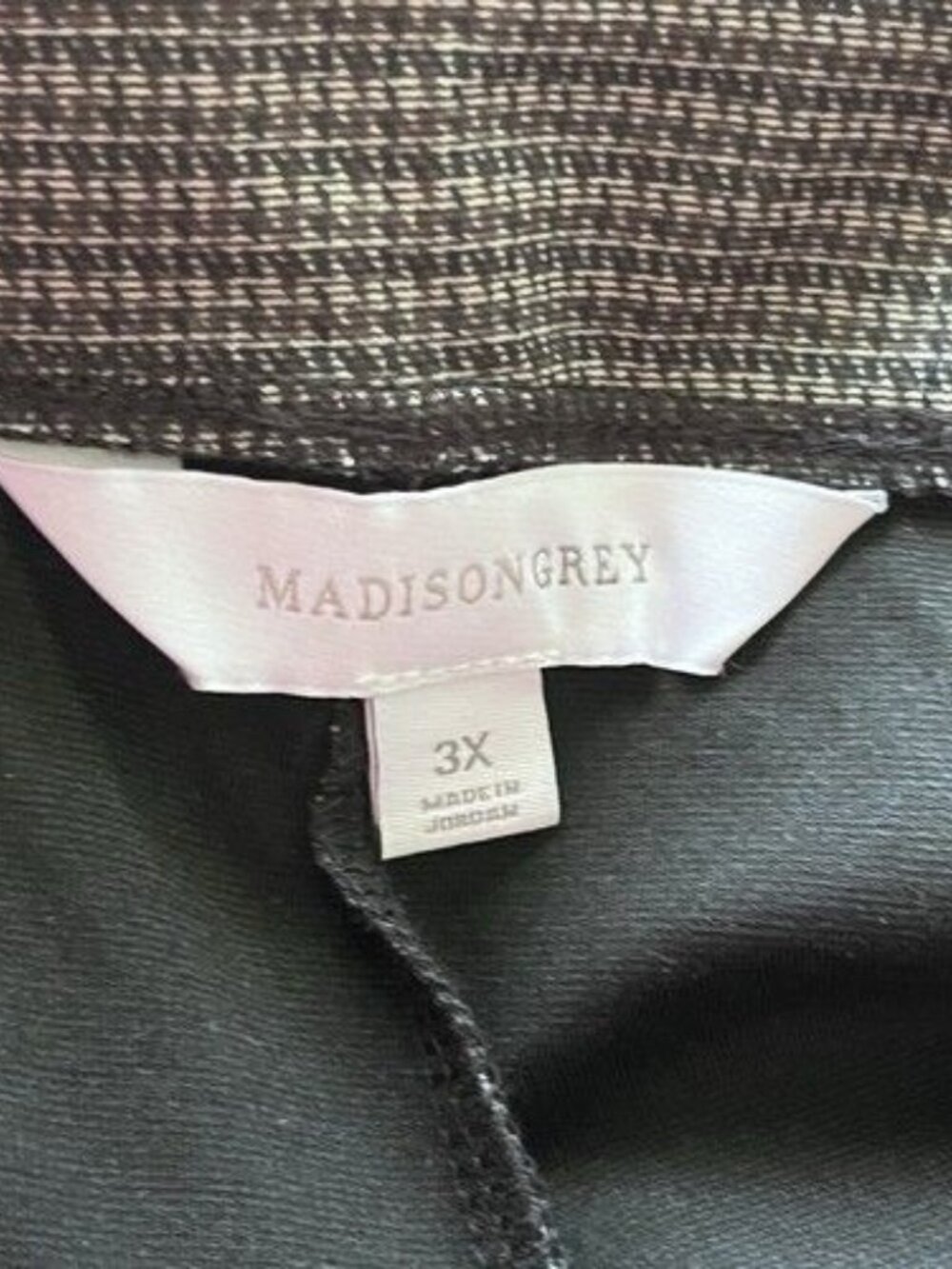 NEW‎ Madison Grey Pull On Pants Elastic Waist Size 3X Brown Houndstooth Plaid - Picture 9 of 10